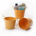 5" Orange Painted Side Handle Pail